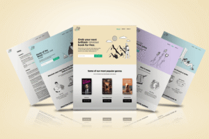 Hello Books website design showing reader signup, genre pages, author promotion pages and FAQ layout designed by Ali Dev Solutions